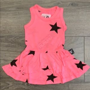 nununu Neon Pink Star Tutu Dress Sz 0-6M
